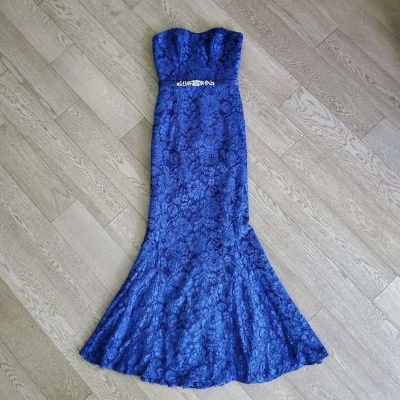 Dresses & Skirts - Blue Lace Mermaid Dress
